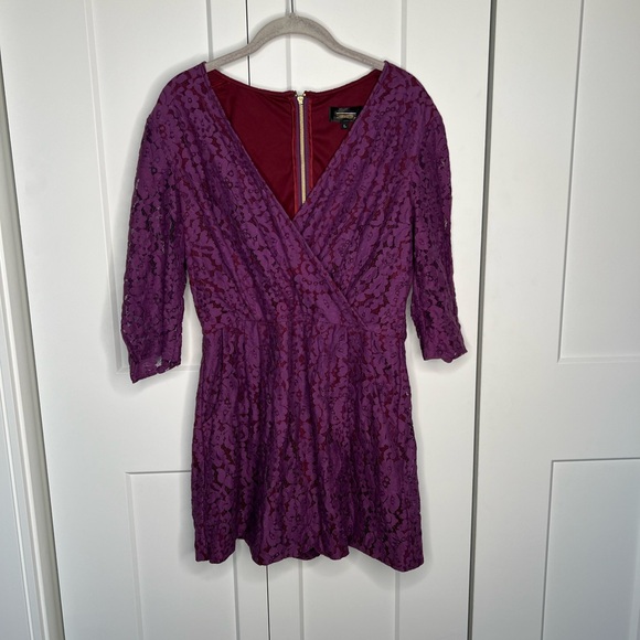 Alexia Admor Pants - Alexia Admor 3/4 Sleeve Lace Embroidered Romper Women’s Size Large